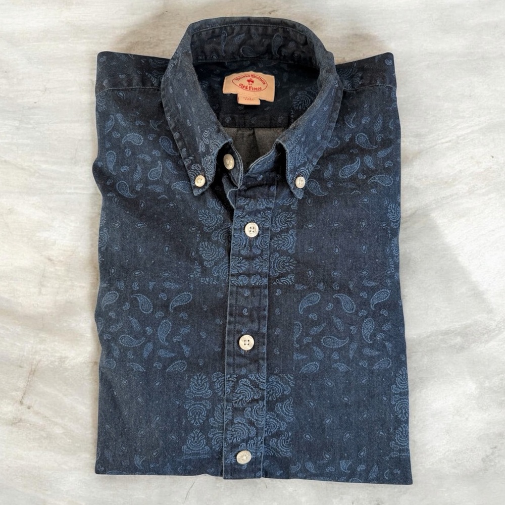 Brooks Brothers Red Fleece - Dark Blue Paisley Shirt